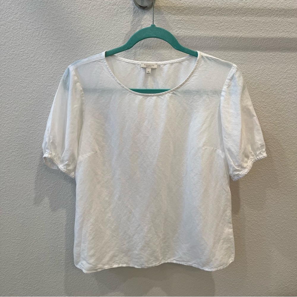 TALBOTS White Short Sleeve Top